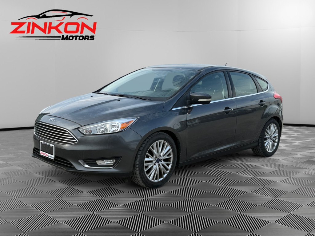 Gray 2018 Ford Focus Titanium Hatchback Hatchback Front-Wheel Drive Automatic