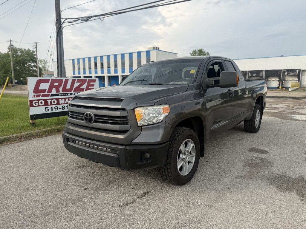 Gray 2014 Toyota Tundra SR5 Double Cab 5.7L 4WD Pickup Truck Four-Wheel Drive Automatic