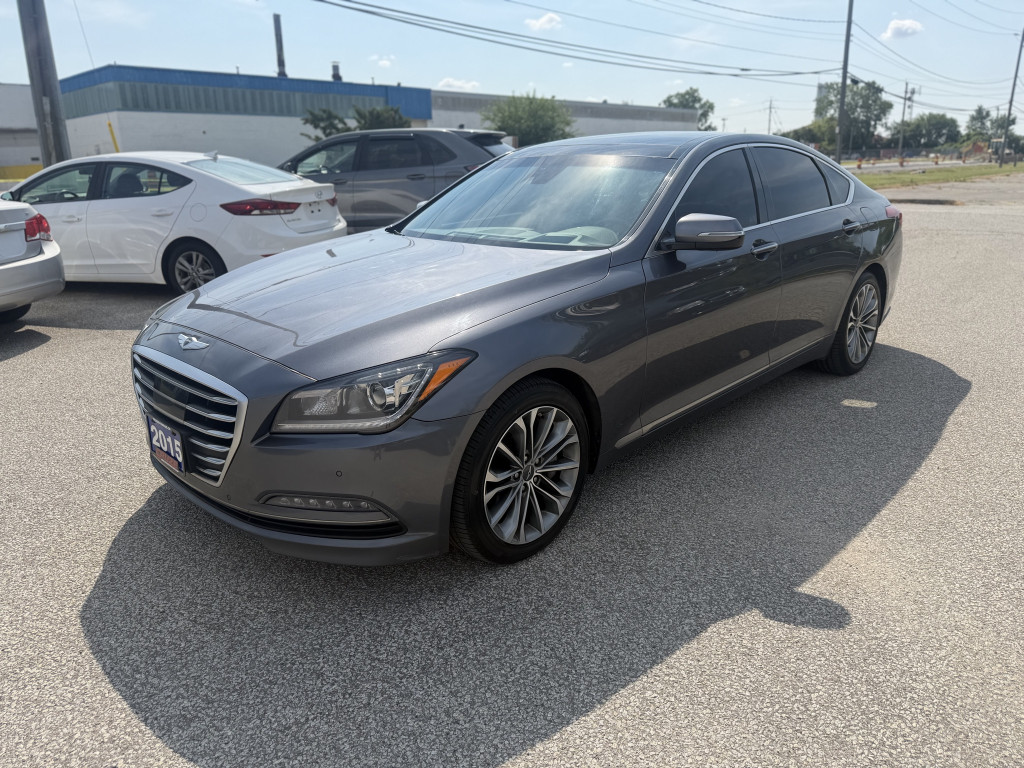 Gray 2015 Hyundai Genesis Sedan Rear-Wheel Drive Automatic