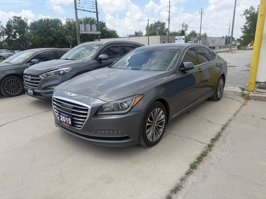 Gray 2015 Hyundai Genesis Sedan Rear-Wheel Drive Automatic