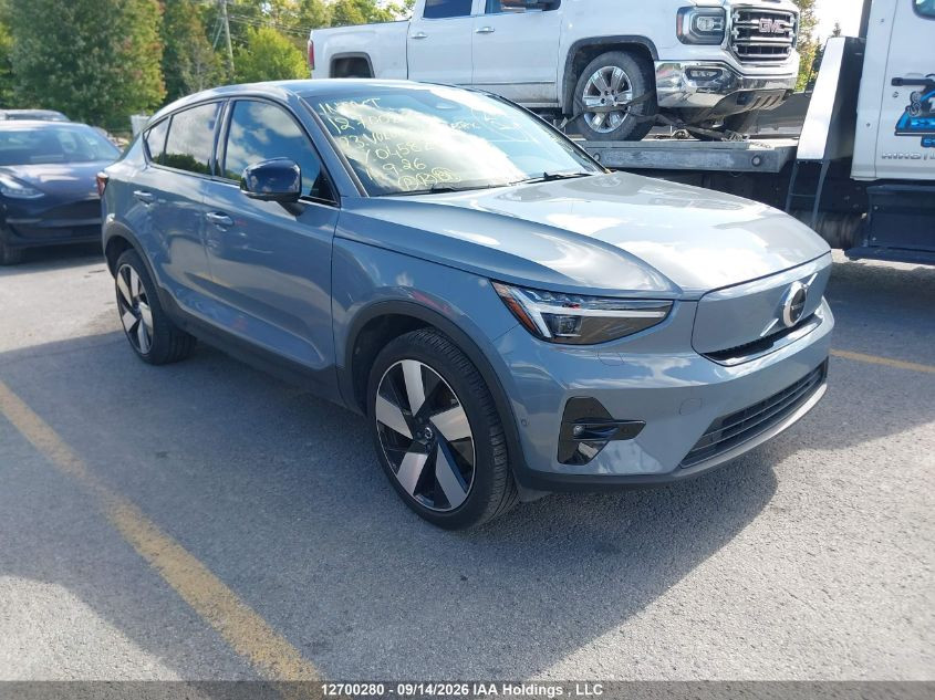 Gray 2023 Volvo C40 Recharge SUV / Crossover All-Wheel Drive Automatic