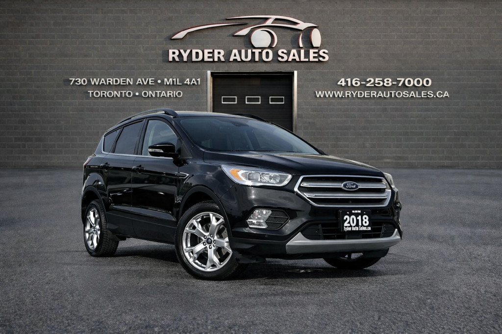 Black 2018 Ford Escape Titanium AWD SUV / Crossover All-Wheel Drive Automatic
