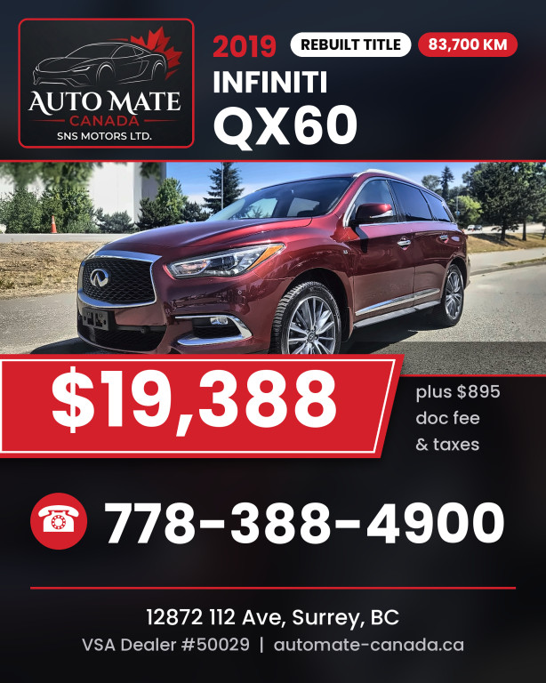 2019 INFINITI QX60 Luxe AWD