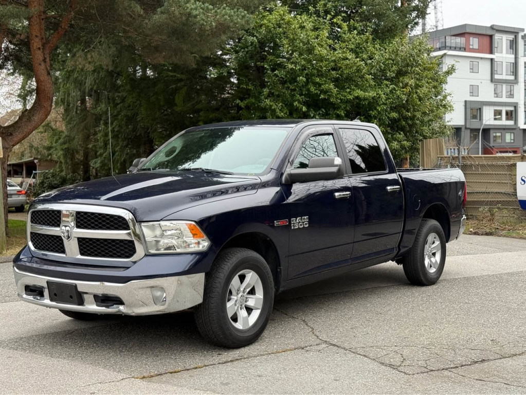 Dark Blue 2018 RAM 1500 Pickup Truck Four-Wheel Drive Automatic