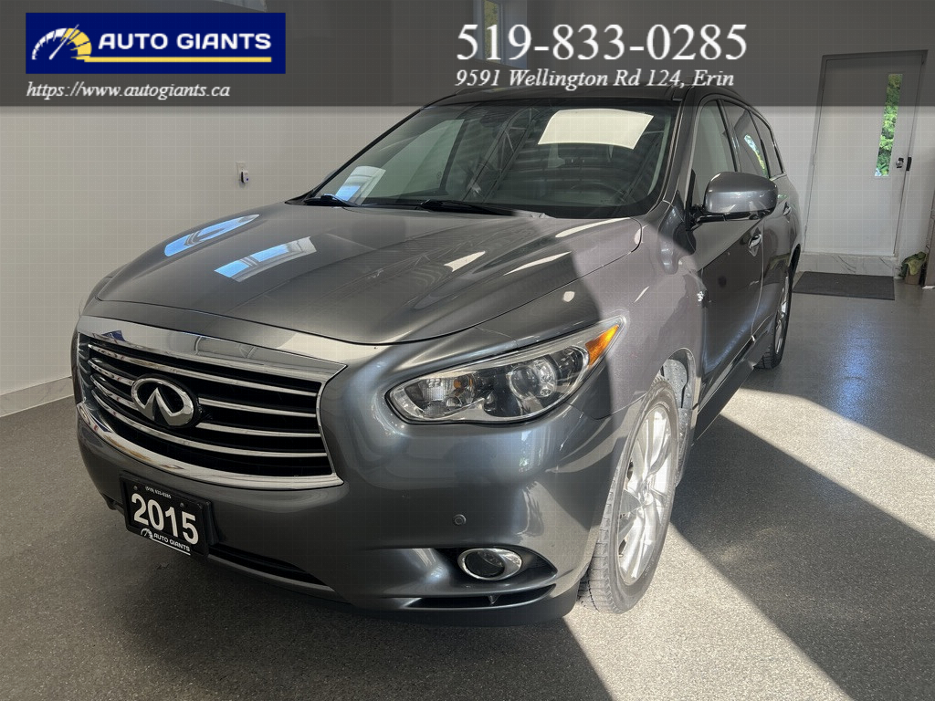 2015 Infiniti QX60 Premium AWD | Tow Package | 360 Camera | DVD Headrests | Remote Starter | No Accidents | Low Kilometres at Auto Giants