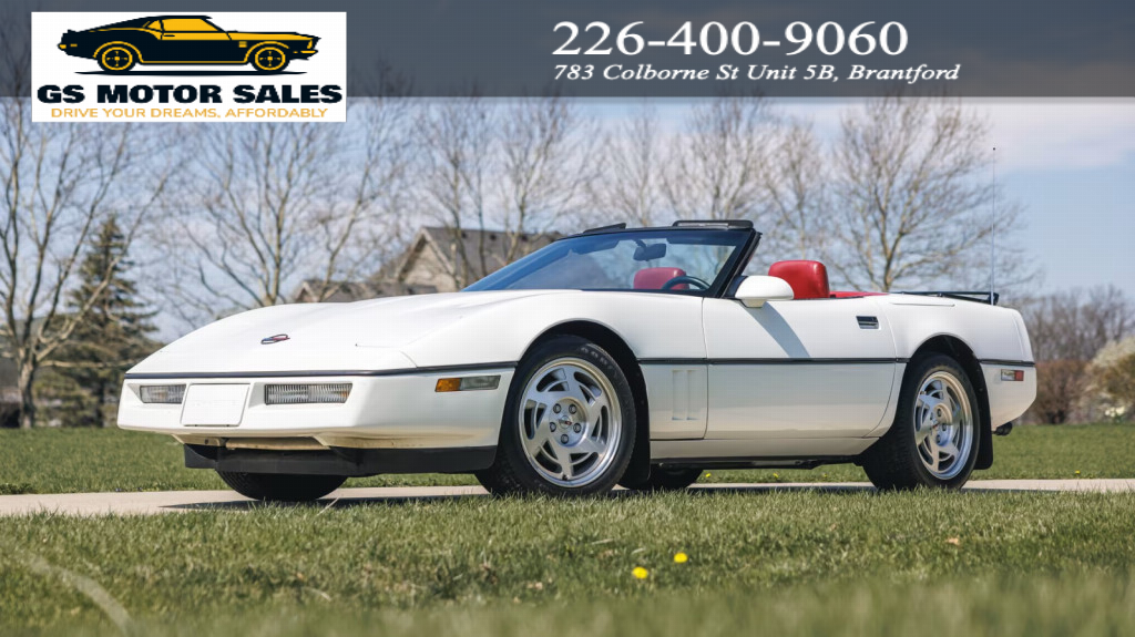 White 1990 Chevrolet Corvette Convertible RWD Convertible Rear-Wheel Drive Manual