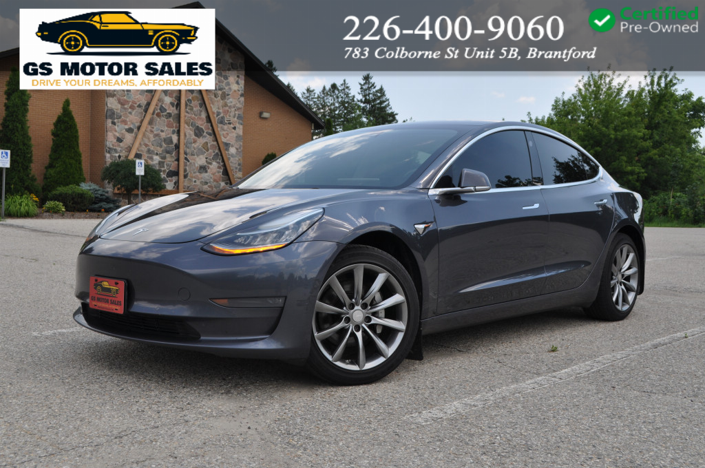 Gray 2019 Tesla Model 3 Sedan Rear-Wheel Drive Automatic