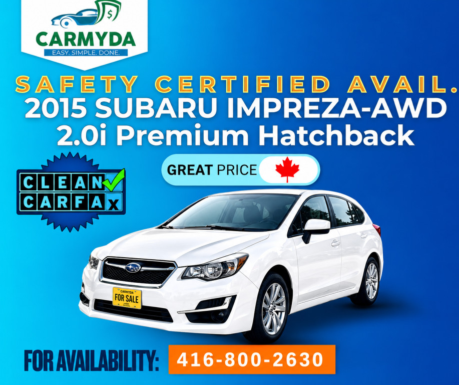 White 2015 Subaru Impreza Hatchback All-Wheel Drive Automatic