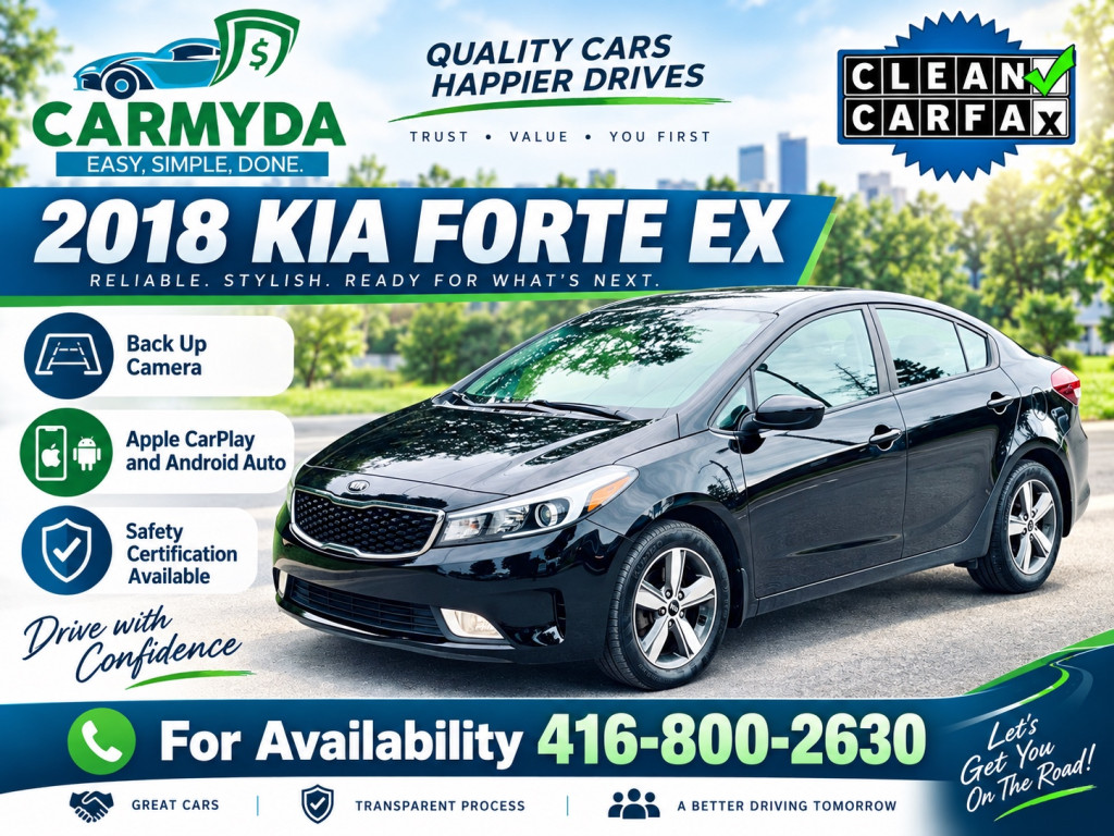 Black 2018 Kia Forte Sedan Front-Wheel Drive Automatic