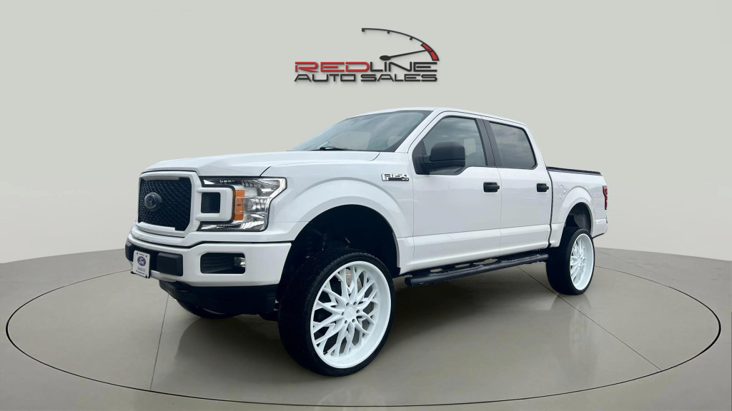 White 2019 Ford F-150 XL SuperCrew 4WD Pickup Truck Four-Wheel Drive Automatic