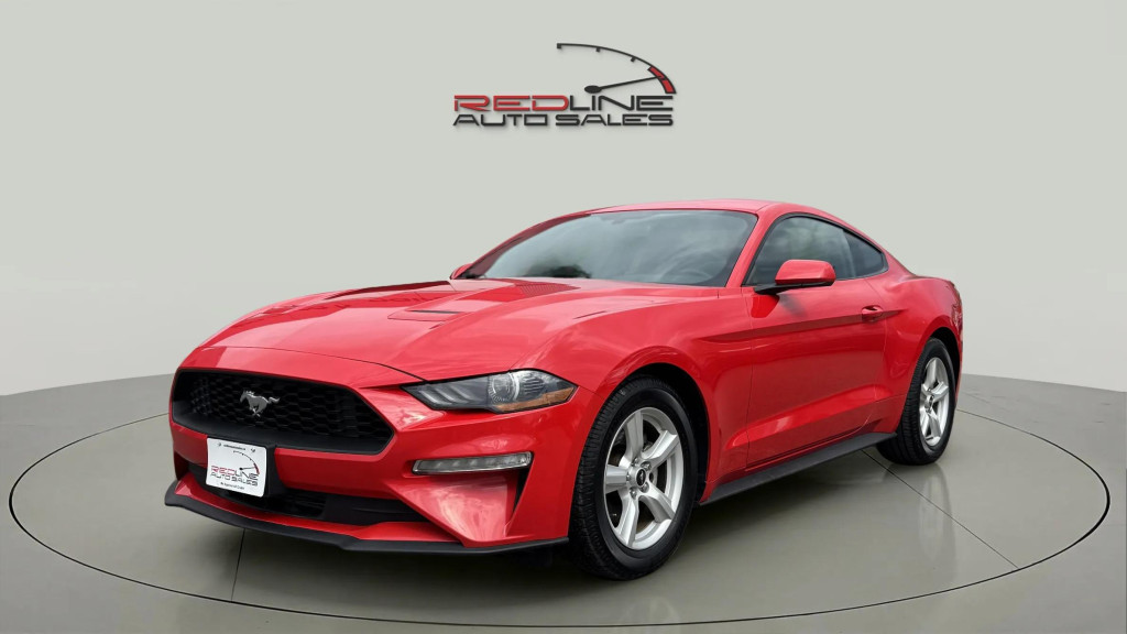 Red 2018 Ford Mustang EcoBoost Coupe RWD Coupe Rear-Wheel Drive Manual