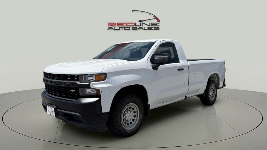 White 2019 Chevrolet Silverado 1500 Work Truck LB 4WD Pickup Truck Four-Wheel Drive Automatic