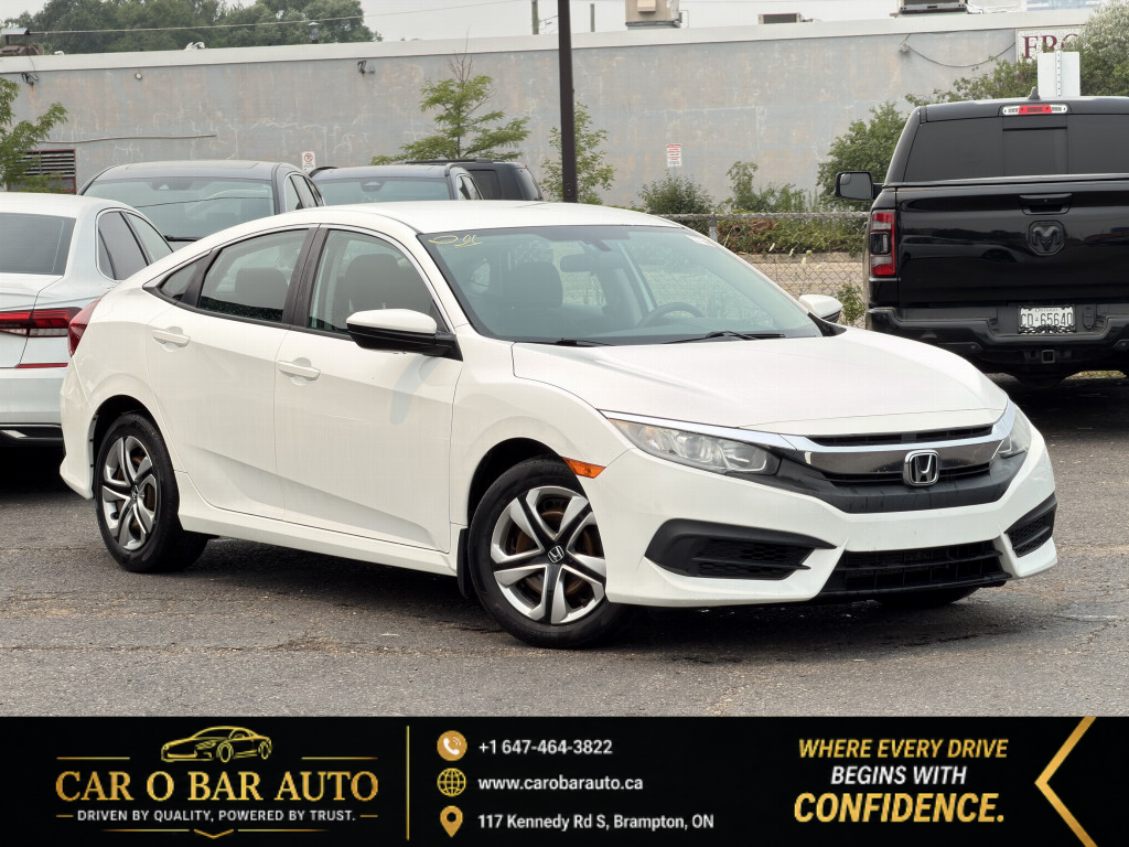 White 2017 Honda Civic Sedan Front-Wheel Drive Automatic