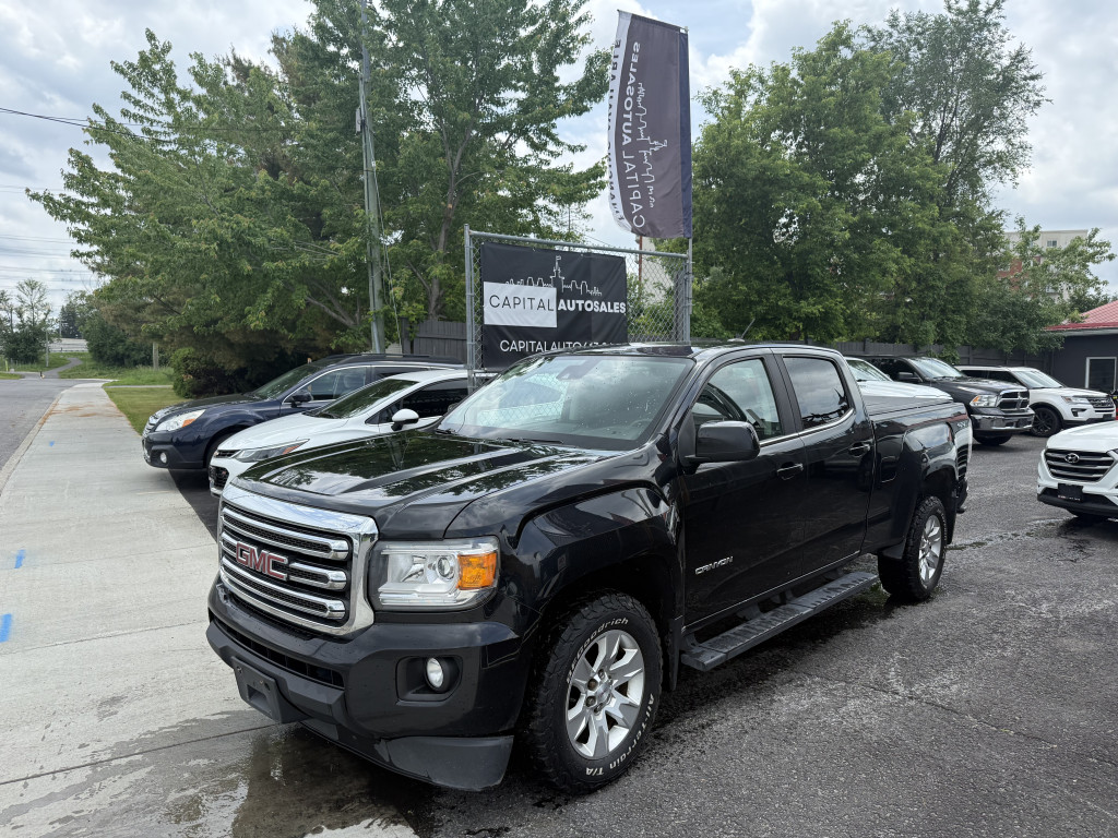 Black 2017 GMC Canyon SLE Crew Cab 4WD Pickup Truck Four-Wheel Drive Automatic