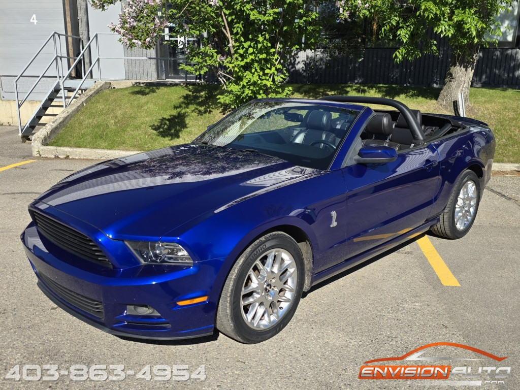 Blue 2013 Ford Mustang V6 Premium Convertible RWD Convertible Rear-Wheel Drive Automatic