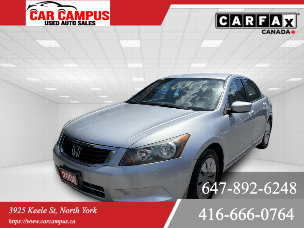 Silver 2008 Honda Accord LX Sedan Front-Wheel Drive Automatic