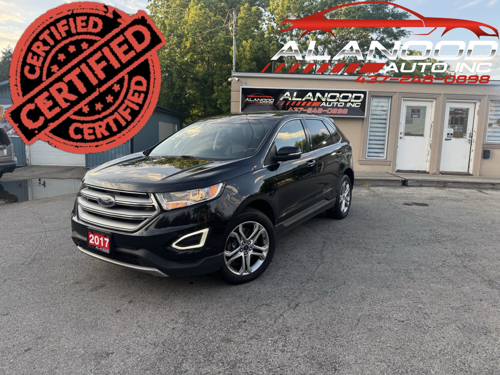 Black 2017 Ford Edge Titanium AWD SUV / Crossover All-Wheel Drive Automatic