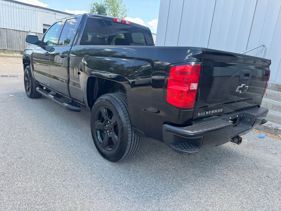Black 2017 Chevrolet Silverado 1500 Custom Double Cab 4WD Pickup Truck Four-Wheel Drive Automatic