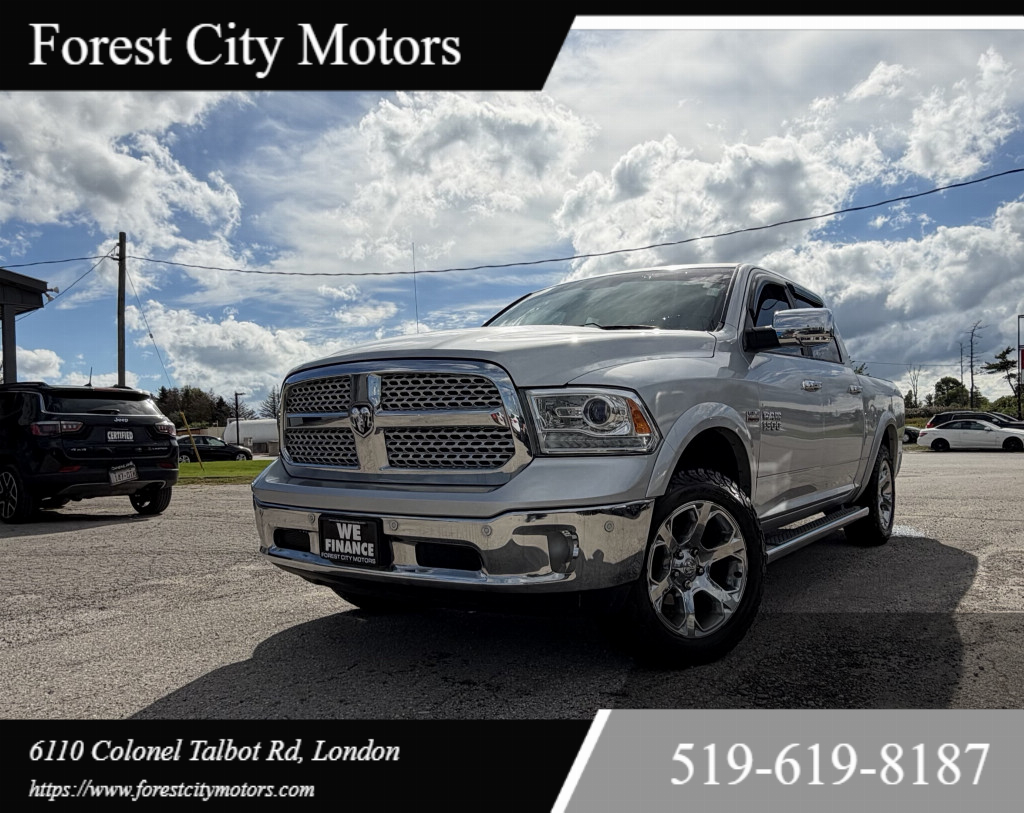 Silver 2017 RAM 1500 Pickup Truck Four-Wheel Drive Automatic