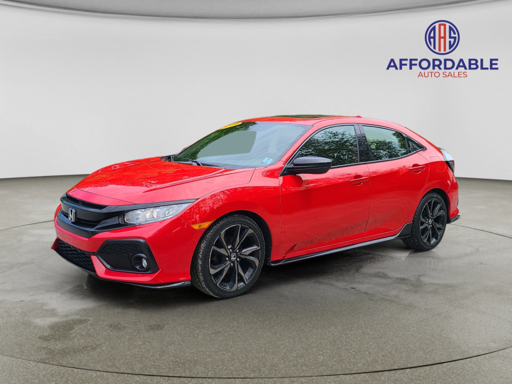 Red 2019 Honda Civic Hatchback Sport FWD Hatchback Front-Wheel Drive