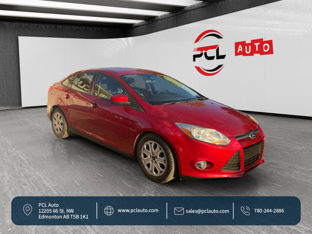 Red 2012 Ford Focus Sedan Front-Wheel Drive Automatic