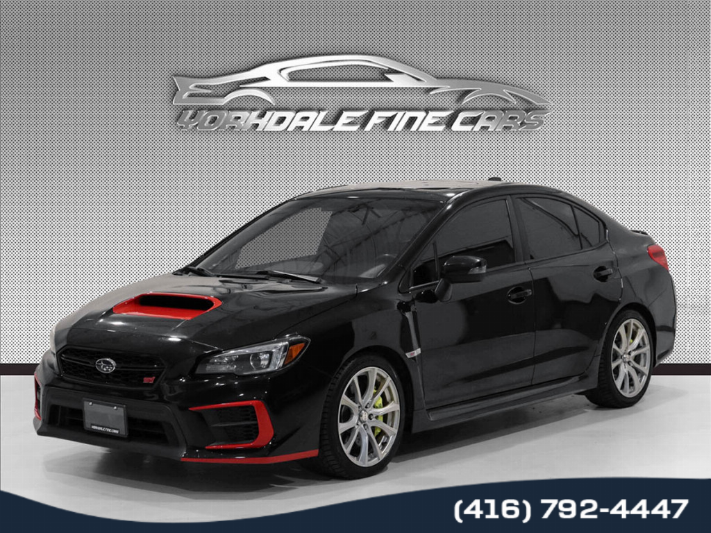 Black 2020 Subaru WRX STI Sport-tech AWD with Lip Spoiler Sedan Manual