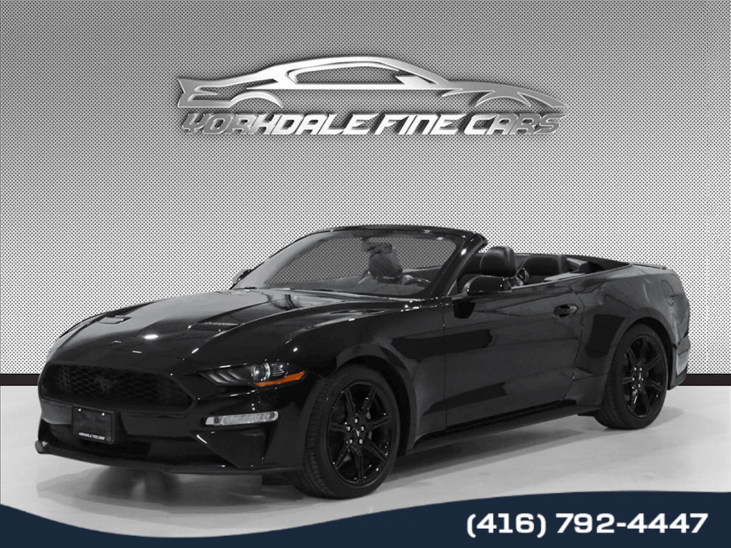 Black 2020 Ford Mustang EcoBoost Premium Convertible RWD Convertible Rear-Wheel Drive Manual