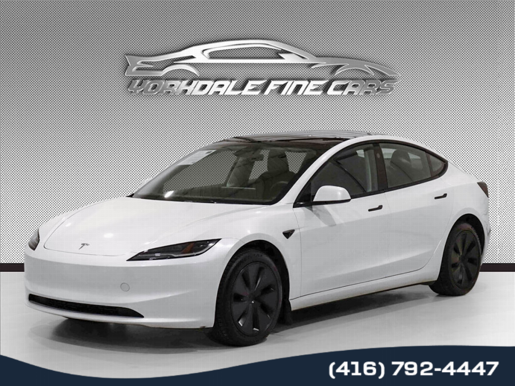White 2024 Tesla Model 3 Sedan Rear-Wheel Drive Automatic