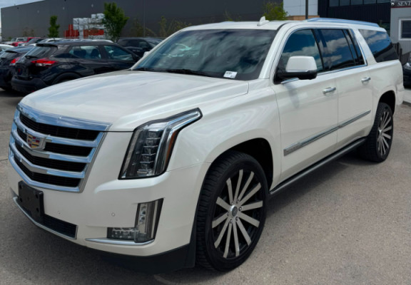 White 2015 Cadillac Escalade ESV Premium 4WD SUV / Crossover Four-Wheel Drive Automatic