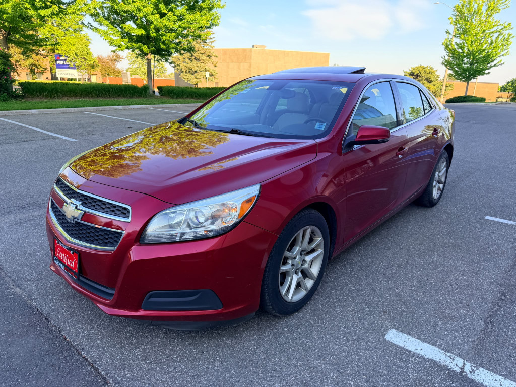 Red 2013 Chevrolet Malibu Eco 1SA FWD Sedan Front-Wheel Drive Automatic