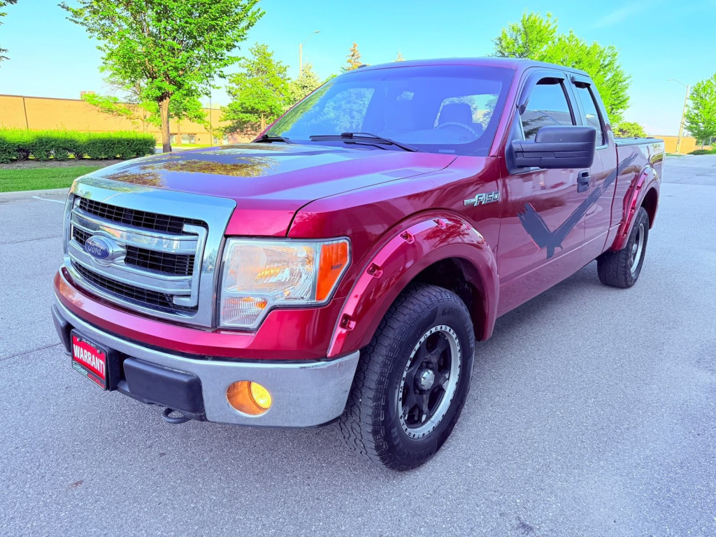 Red 2014 Ford F-150 Pickup Truck Four-Wheel Drive Automatic