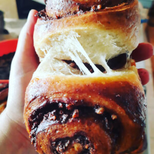 Brioche cannelle, raisins et amandes