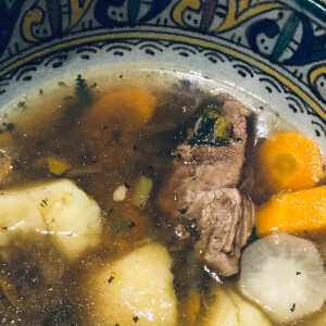 Soupe de légumes et viandes a la sénégalaise 