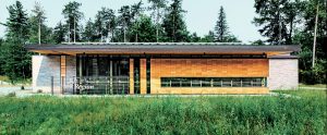 The Bill Fisch Forest Stewardship and Education Centre by DIALOG generates more energy than it consumes. Photo by Cindy Blazevic