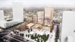 Proposal: Adamson Associates Architects l Henning Larsen Architects l PMA Landscape Architects. Rendering courtesy of Build Toronto.