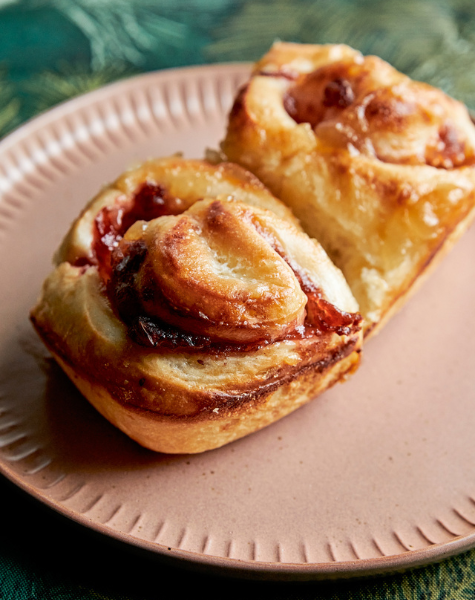 Brioches aux canneberges confites