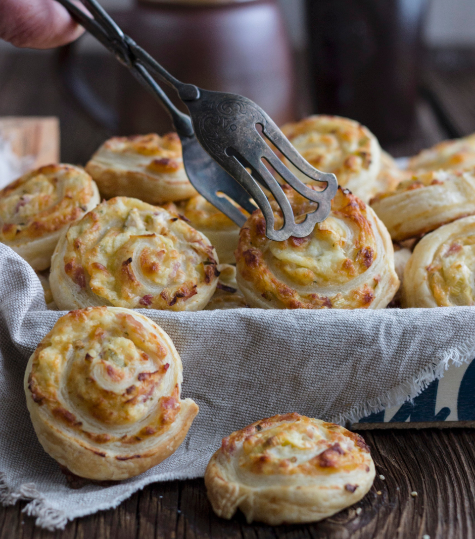 Baluchons feuilletés au jambon