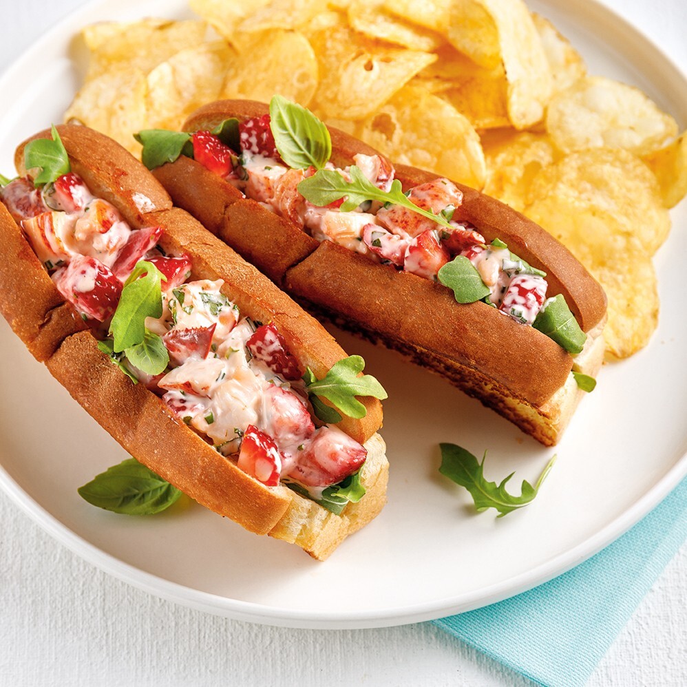 Guédilles au homard et fraises