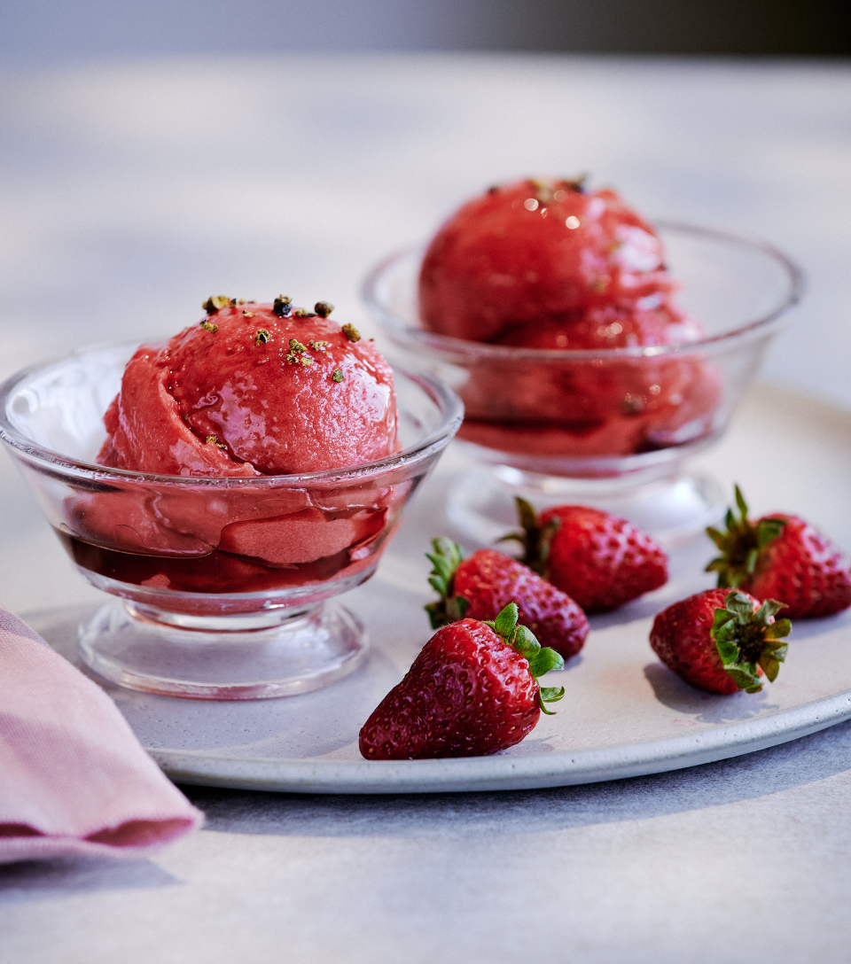 Sorbet à la rhubarbe