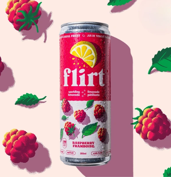 Limonade framboise flirt