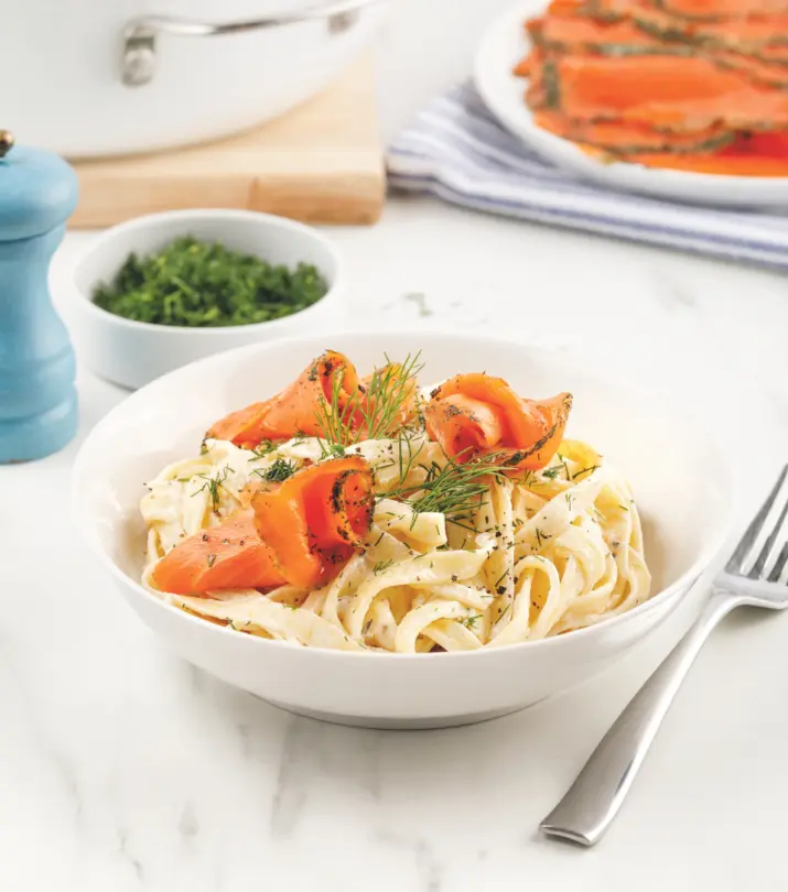 Pates fraiches au saumon fume