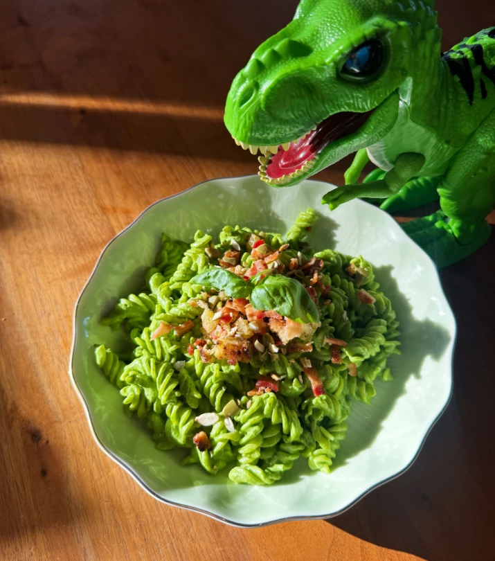 Pate dino aux epinards 1