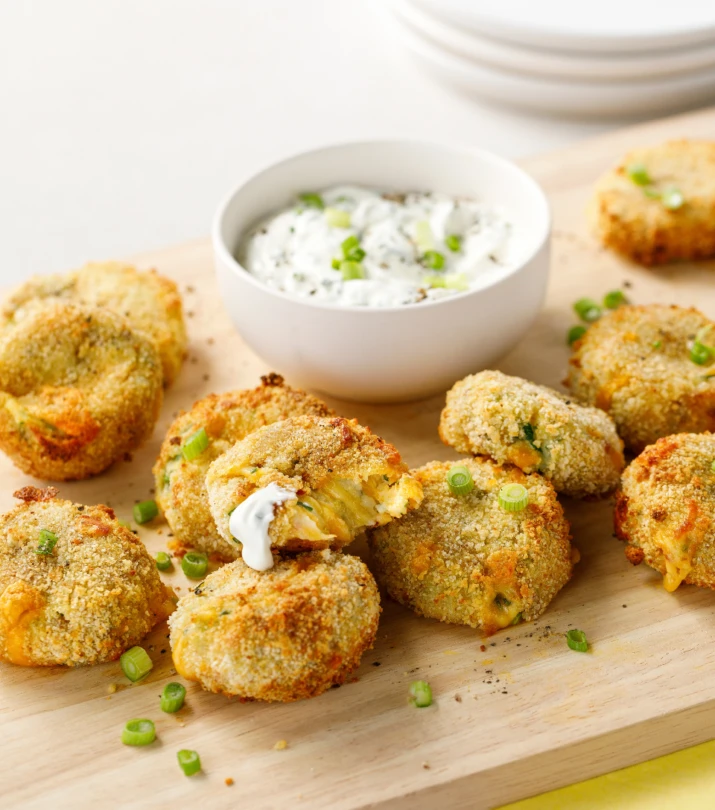 Bouchees de patates pilees a lair fryer