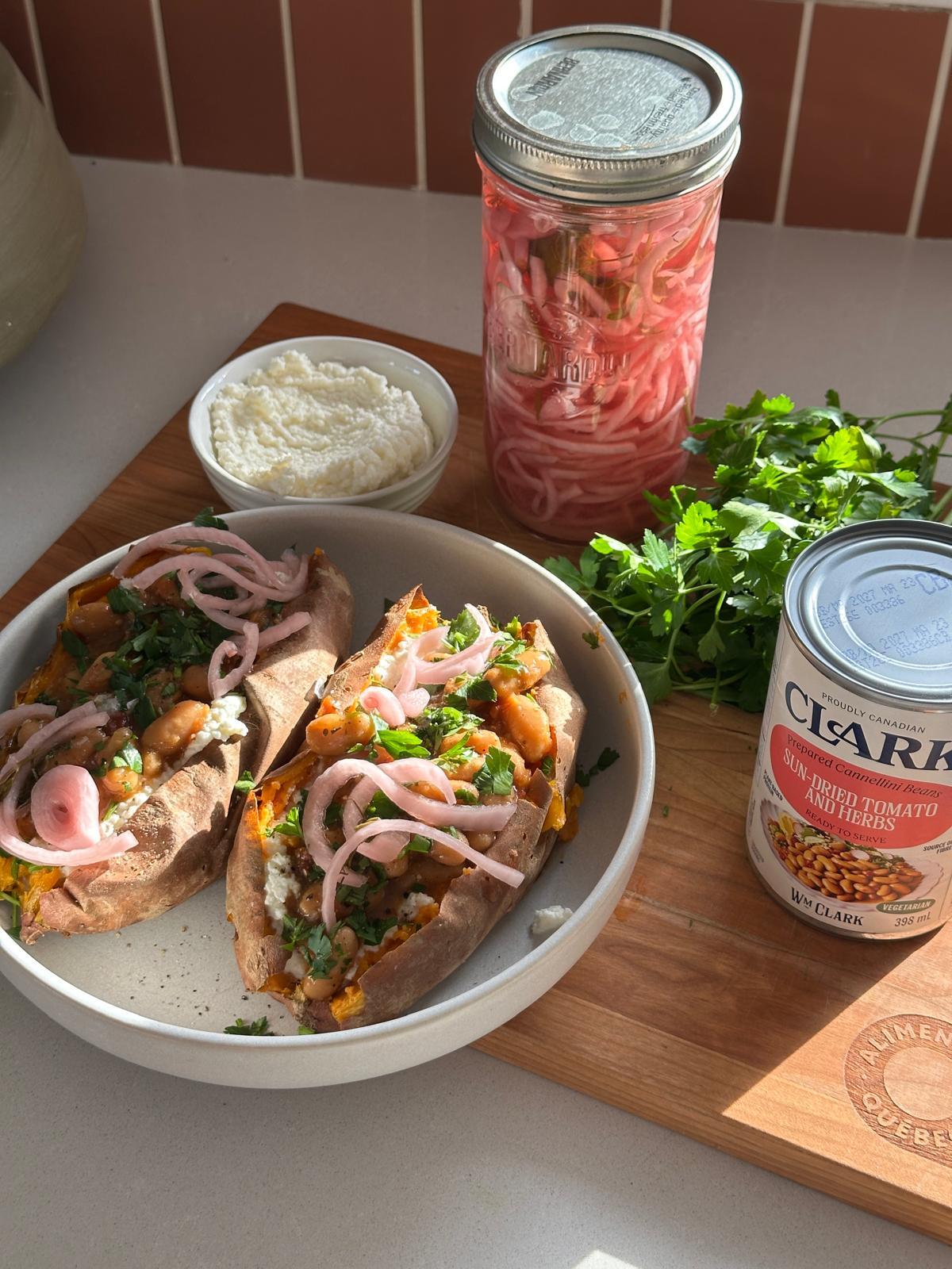 Patate douce toute garnie