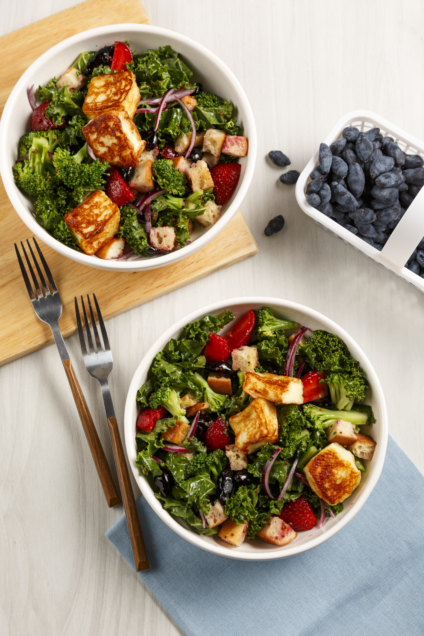 Salade estivale au kale