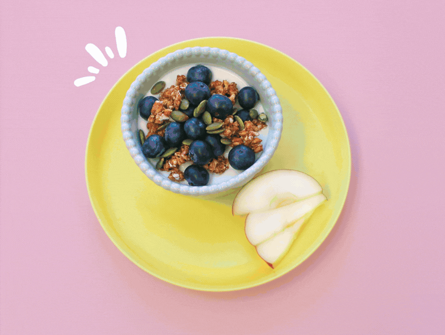 Imagine animée de plateaux déjeuners nutritifs