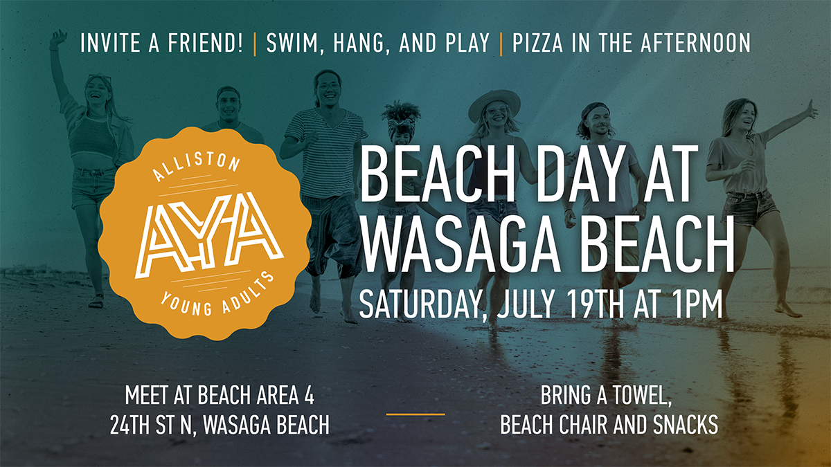 Alliston Young Adults Beach Day at Wasaga Beach