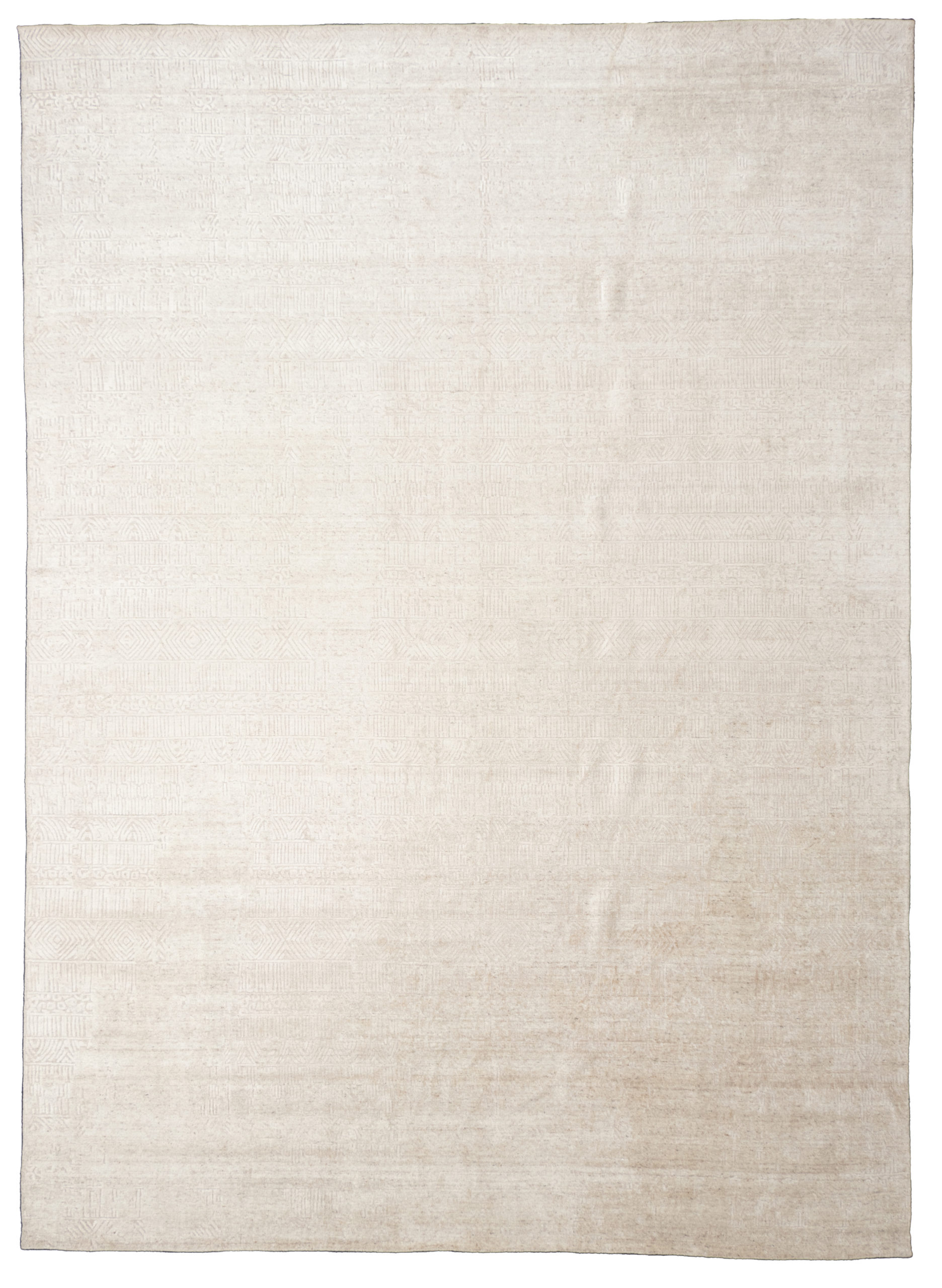 Vance Collection 10x14 Ivory Art Silk Area Rug Oriental Rug Mart Inc