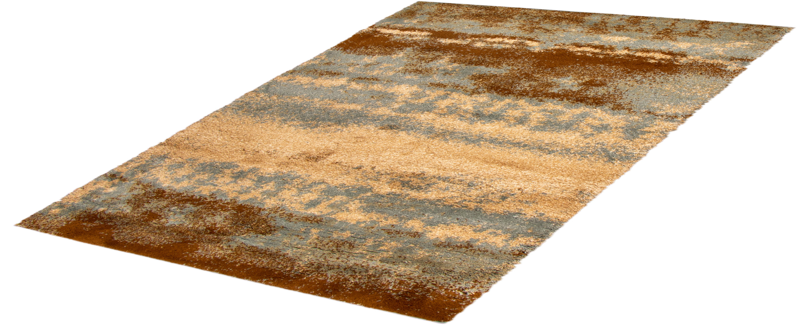 Contemporary 5X8 Blue Area Rug Oriental Rug Mart Inc