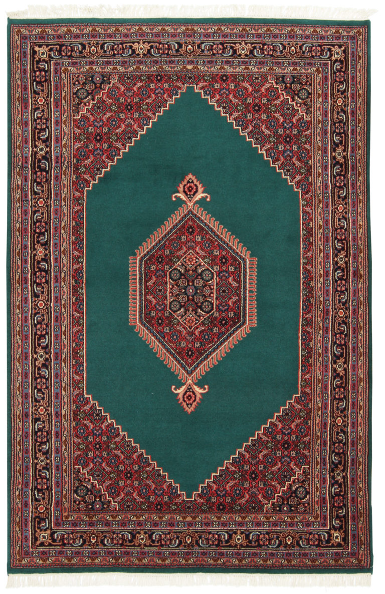 IndoPersian Bidjar 6x9 Green Wool Area Rug Turco Persian